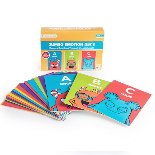 Open the Joy Jumbo ABC Emotion Cards Set